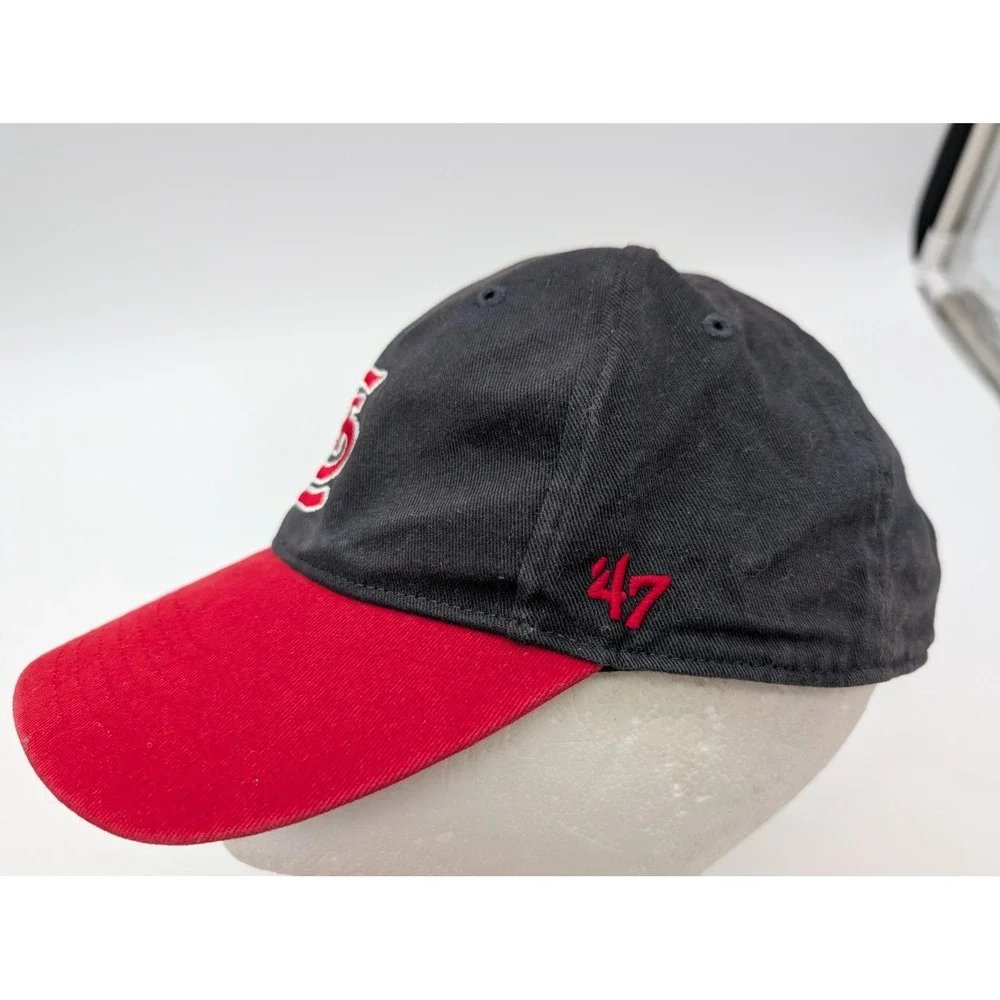 47 Brand St Louis Cardinals MLB Youth Baseball Hat Black Red Adjustable Cap